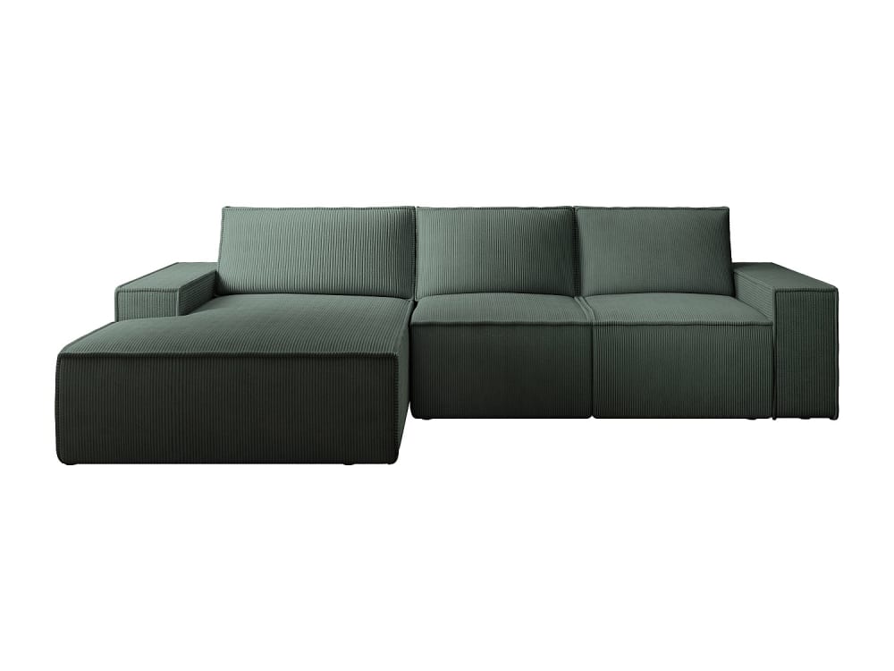 Canapé d'angle polyester 5 places vert Canapé d'angle polyester 5 places vert