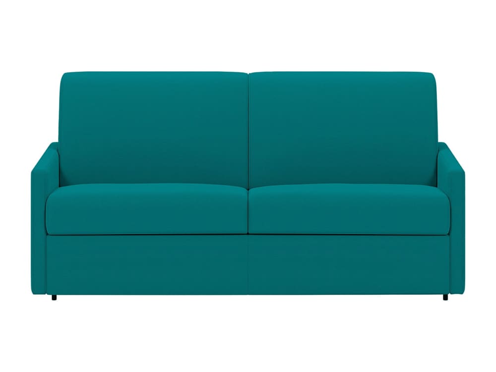 Canapé convertible polyester 4 places bleu turquoise}