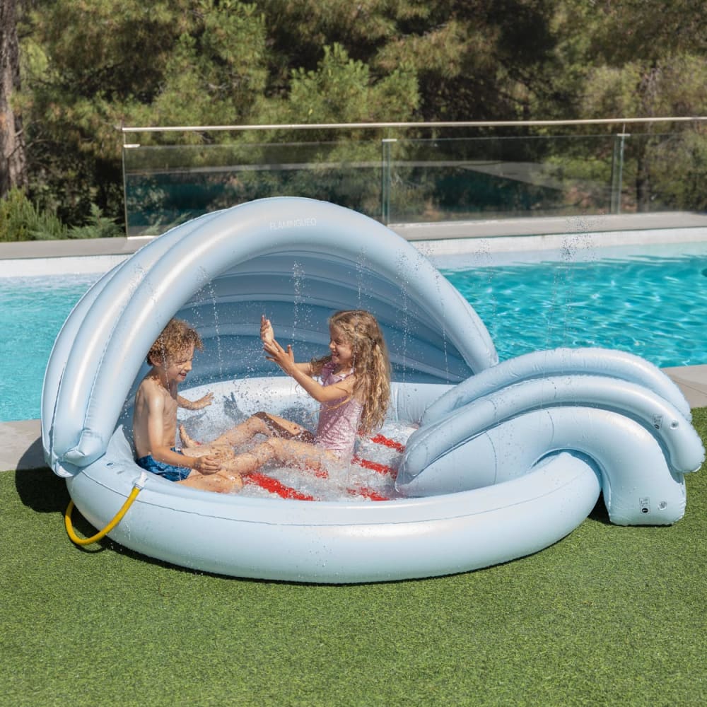 Wasser-Spielcenter mit Rutsche aus PVC blau - Maisons Du Monde