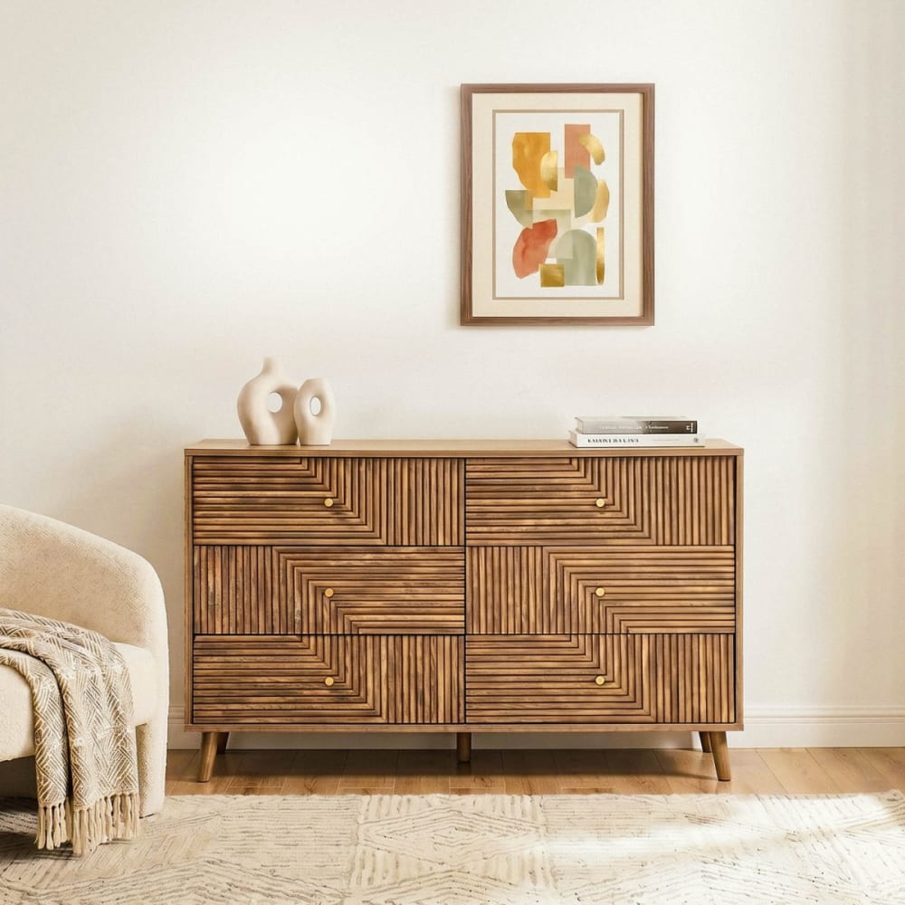 Kommode mit 6 Schubladen und laminierten Fronten, L 120 cm -