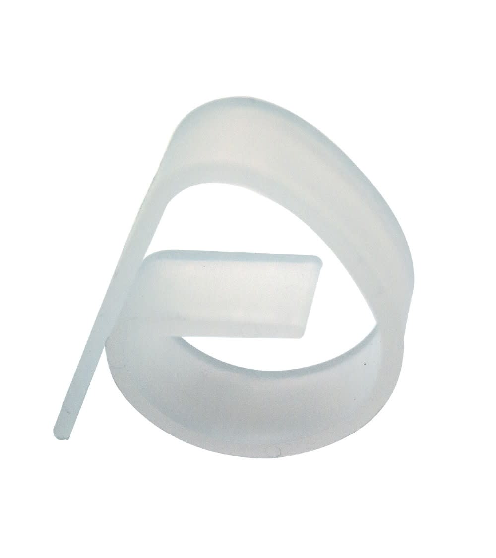 Pinces à nappe en plastique transparent givré - lot de 4 blanc
