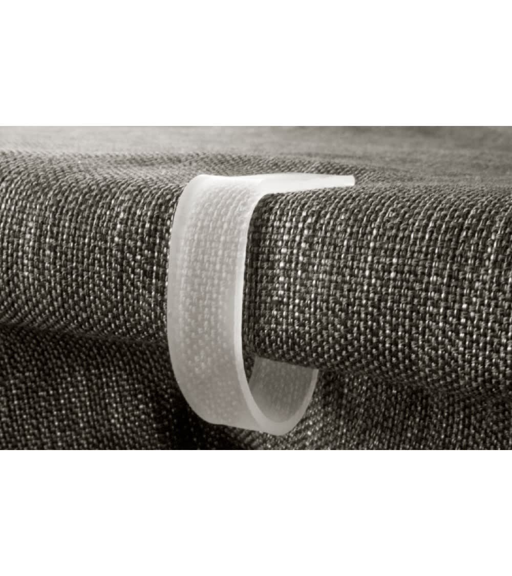 Pinces à nappe en plastique transparent givré - lot de 4 blanc — vue 3