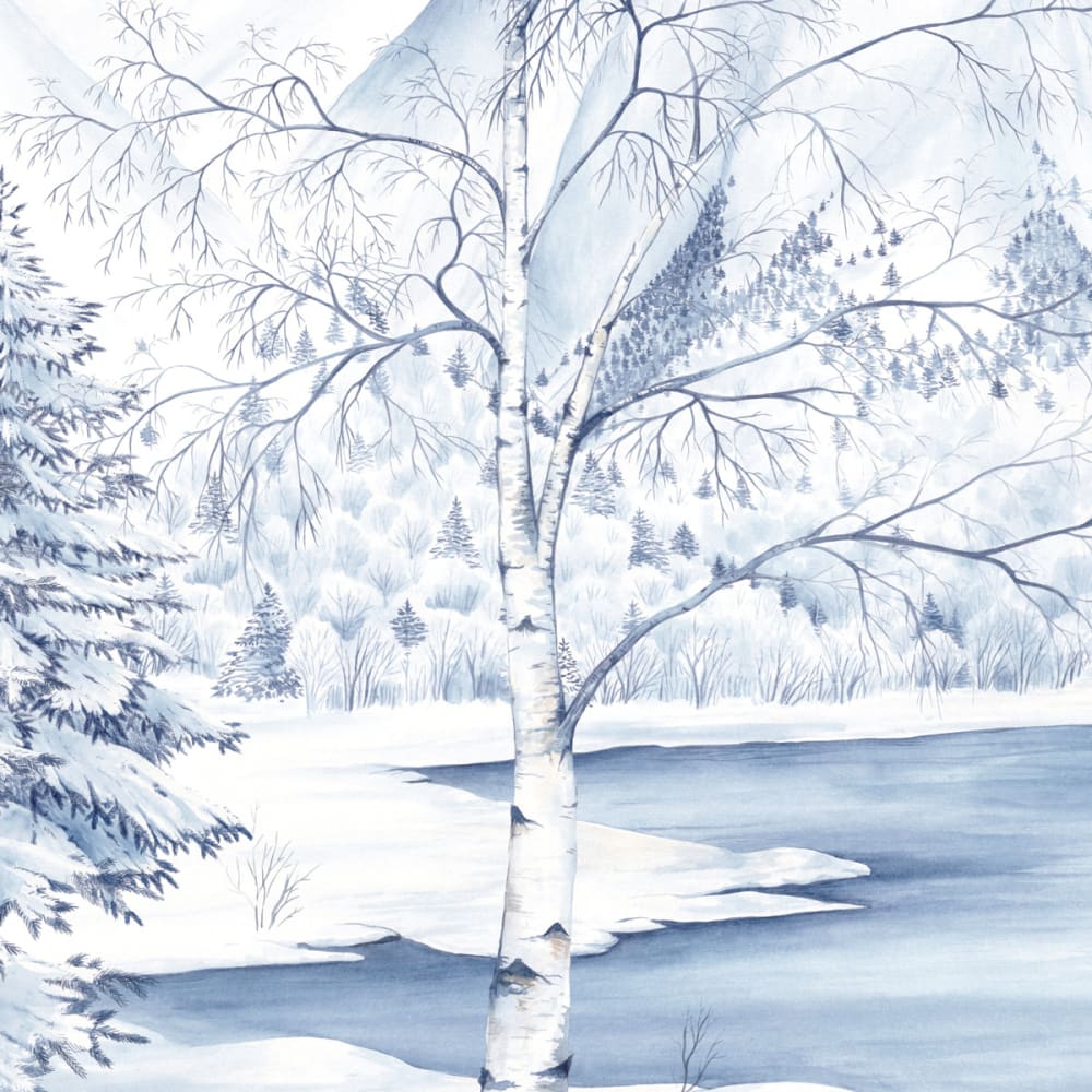 Papier peint le lac de montagne, bleu 525 x 250cm — vue 4