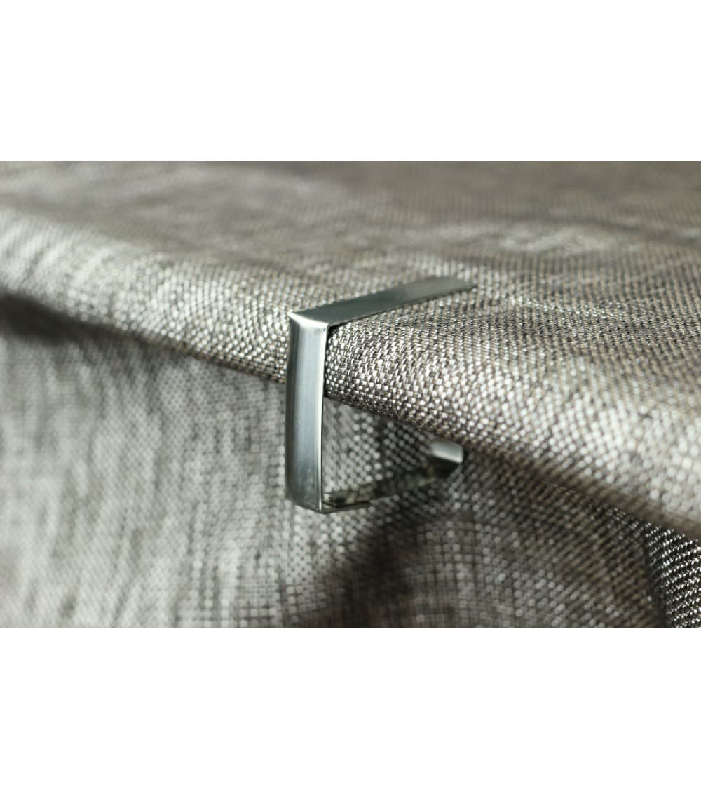 Pinces à nappe en métal robuste - lot de 4 argenté — vue 3