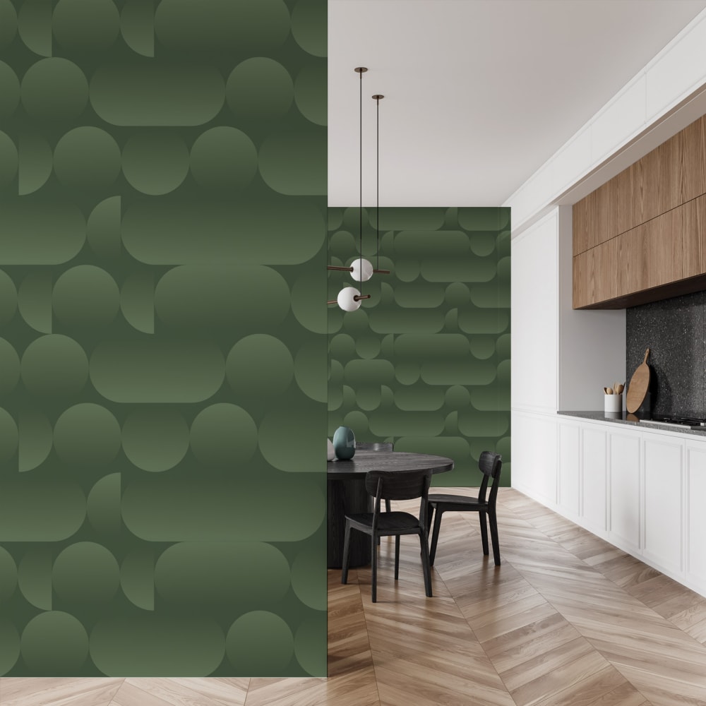 Papier peint pulse, vert 375 x 250cm