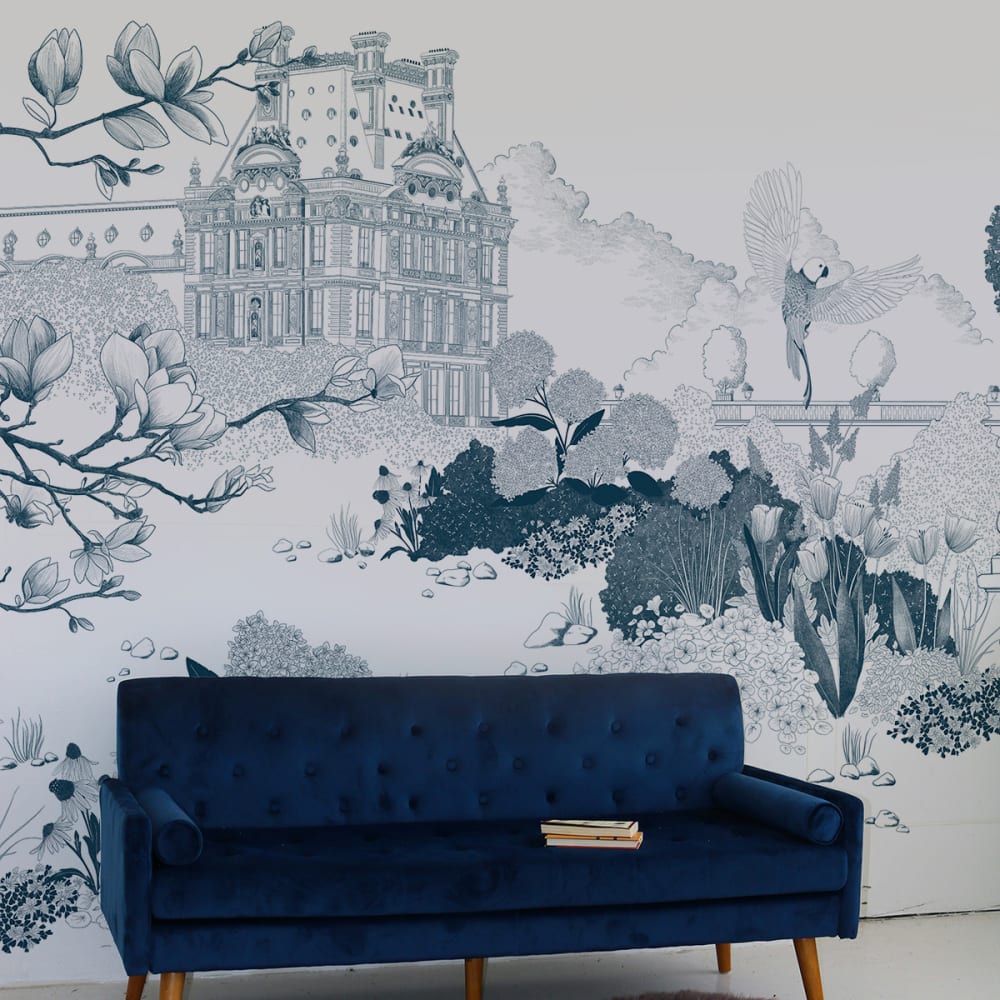 Papier peint jardin parisien,