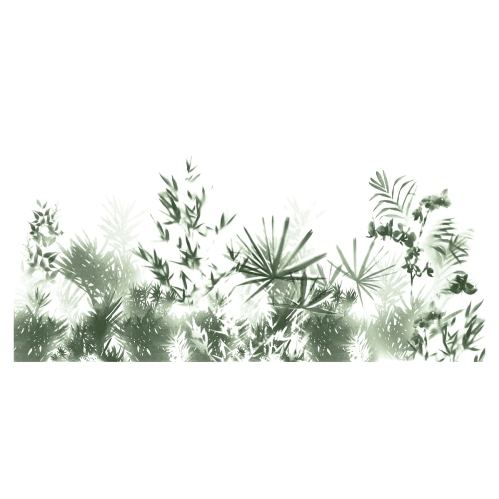 Papier peint feuilles tropicales, vert 525 x 250cm — vue 3