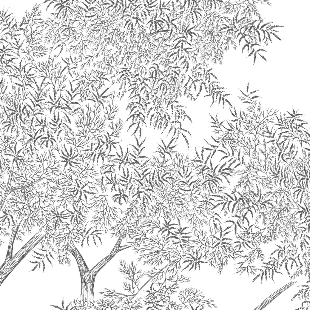 Papier peint la crique méditerranéenne, gris 450 x 250cm — vue 4