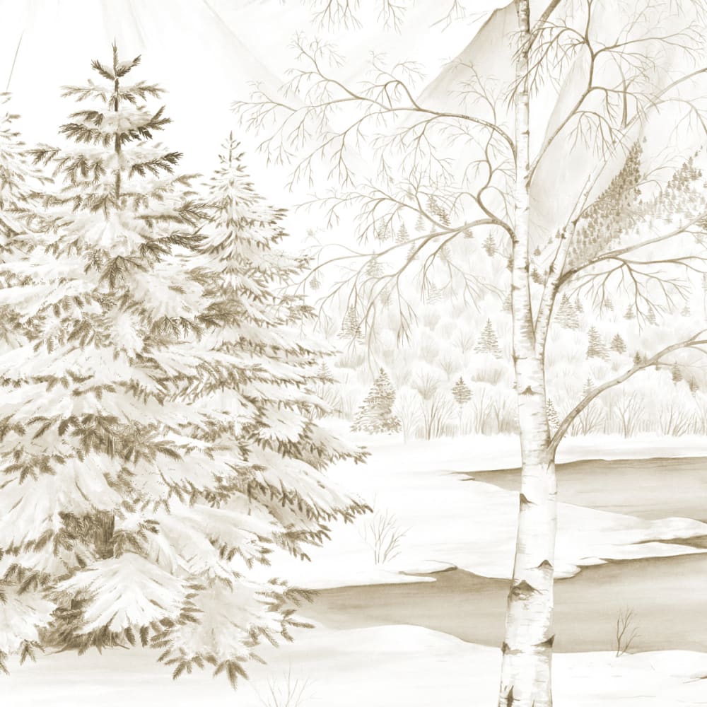 Papier peint le lac de montagne, beige 300 x 250cm — vue 4