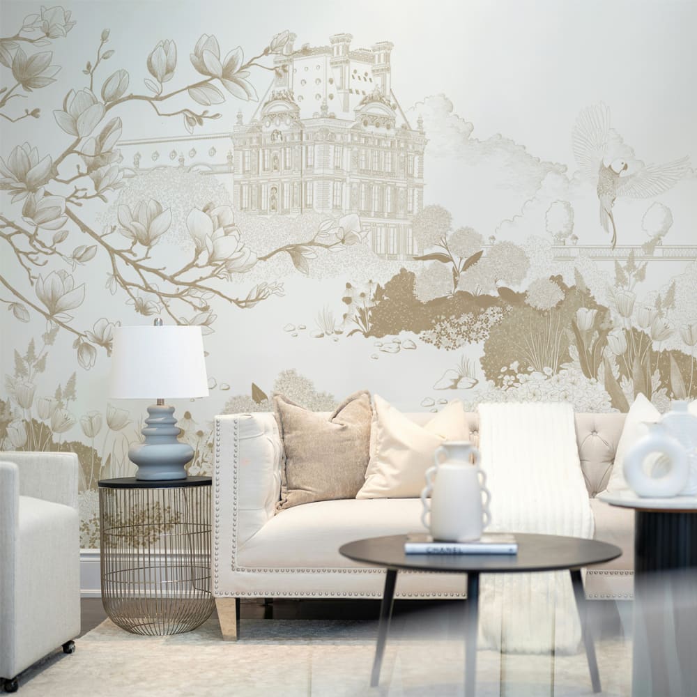 Papier peint jardin parisien,