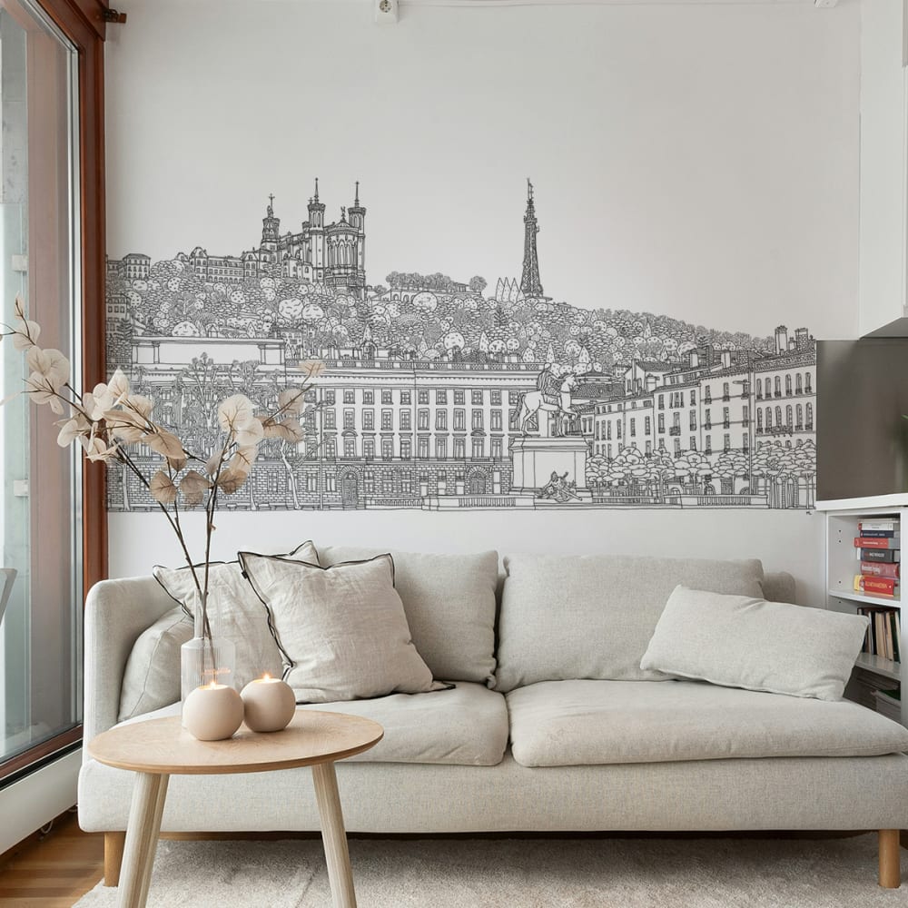 Papier peint  lyon place