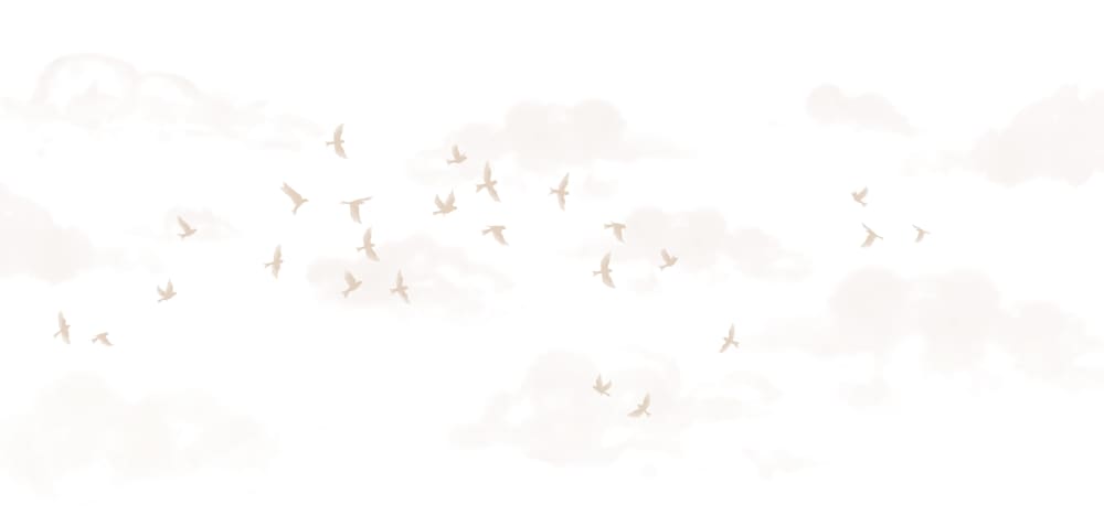 Papier peint murmuration, beige 150 x 250cm — vue 3