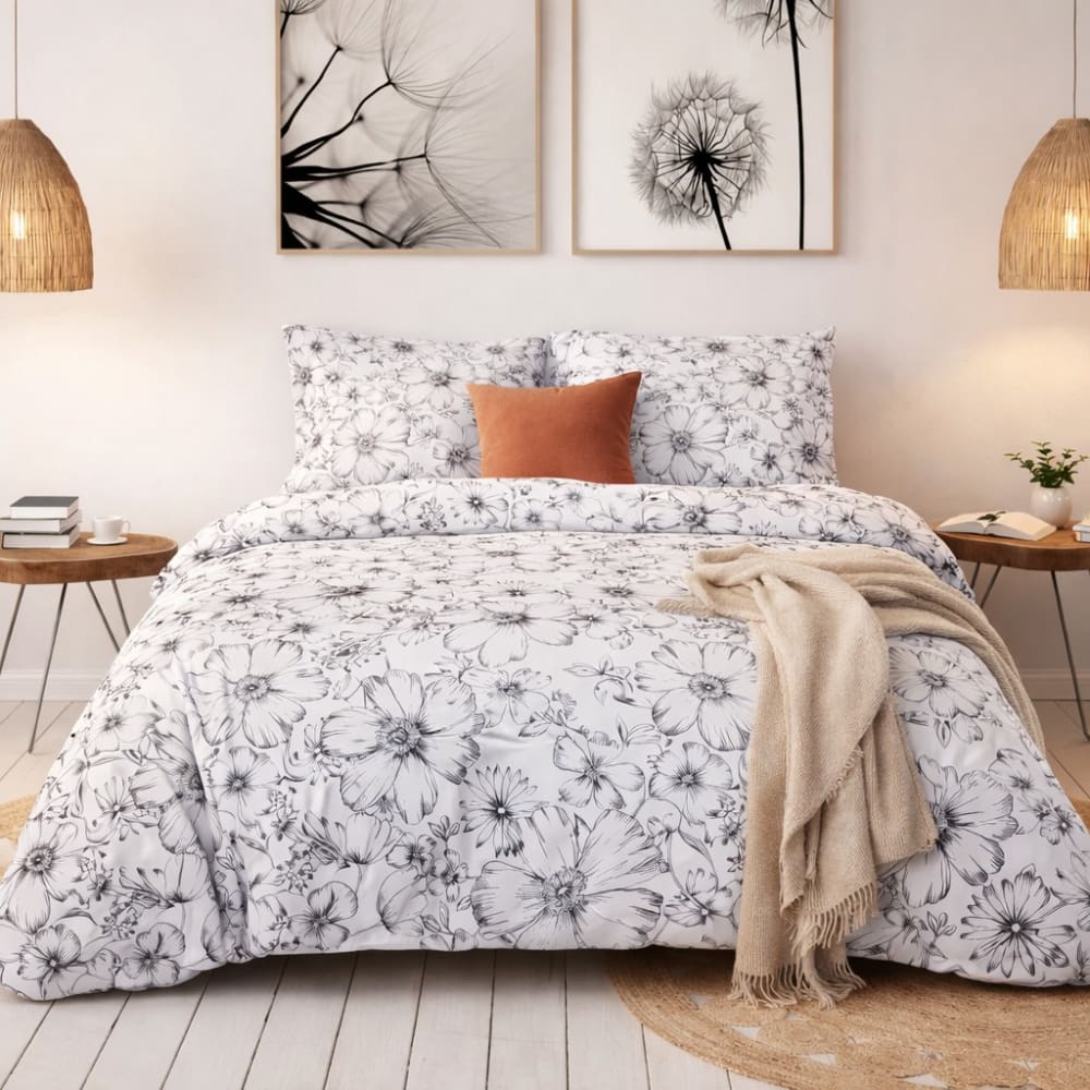Parure de couette 240x260 cm 100% coton 57 fils