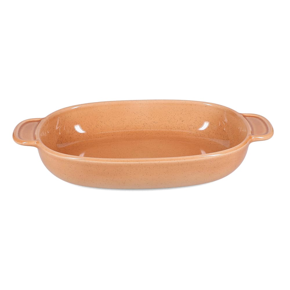 Plat à four orange en grès 41x24xh6,5cm Plat à four orange en grès 41x24xh6,5cm
