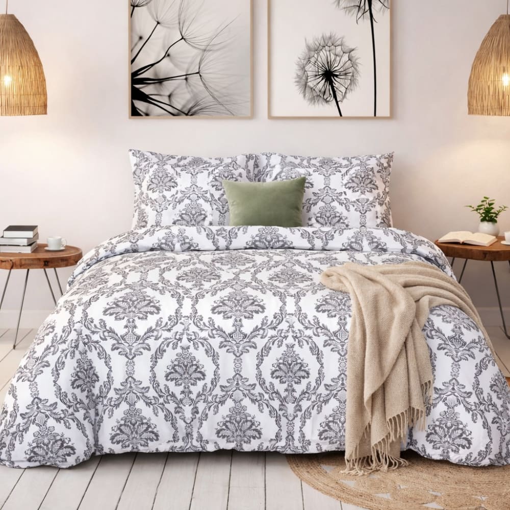 Parure de couette 240x260 cm 100% coton 57 fils