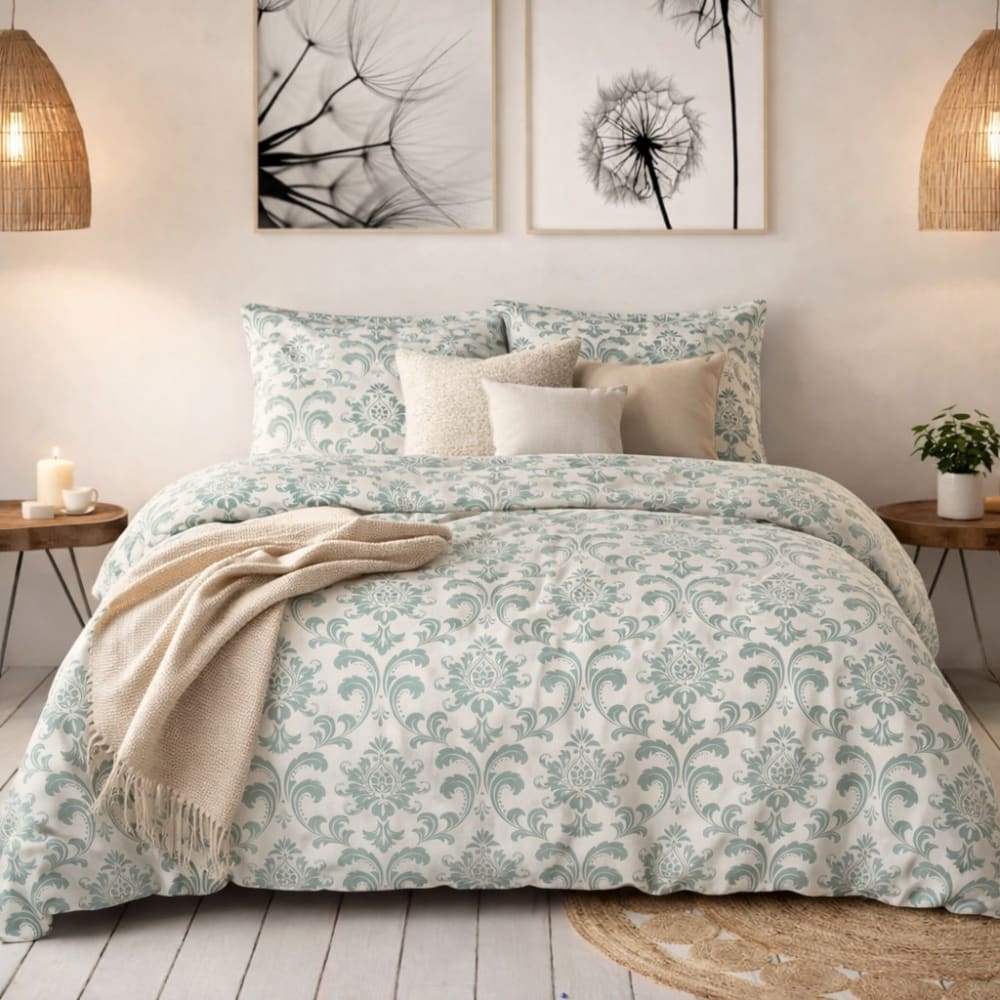 Parure de couette 240x260 cm 100% coton 57 fils
