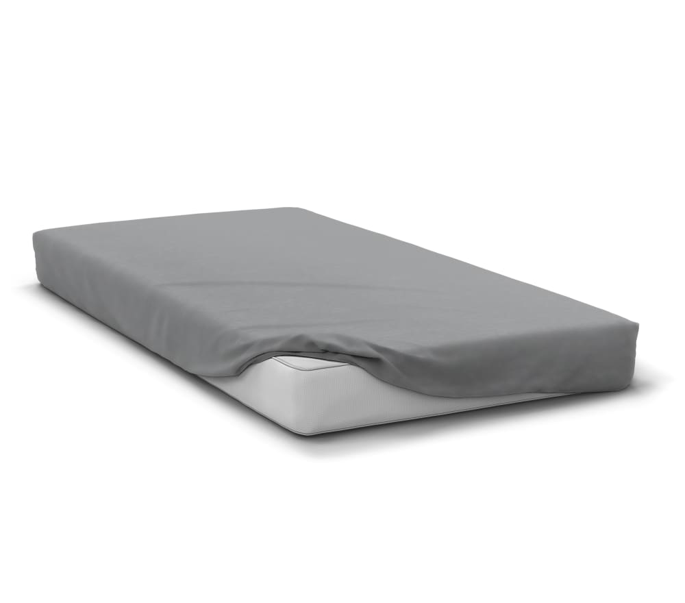 Drap housse uni microfibre 82g gris clair 160x200 cm bonnet 30 cm Drap housse uni microfibre 82g gris clair 160x200 cm bonnet 30 cm