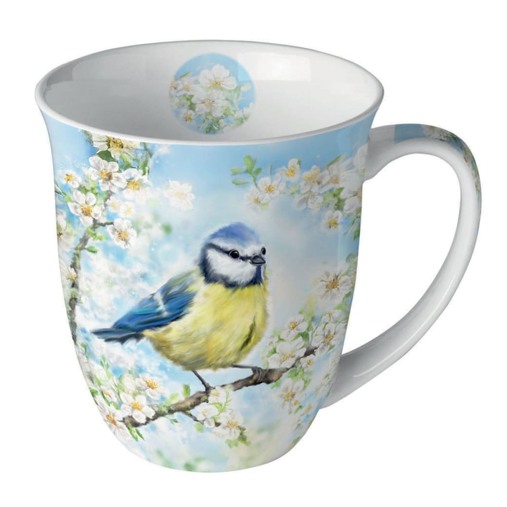 Mug mésange bleue en porcelaine