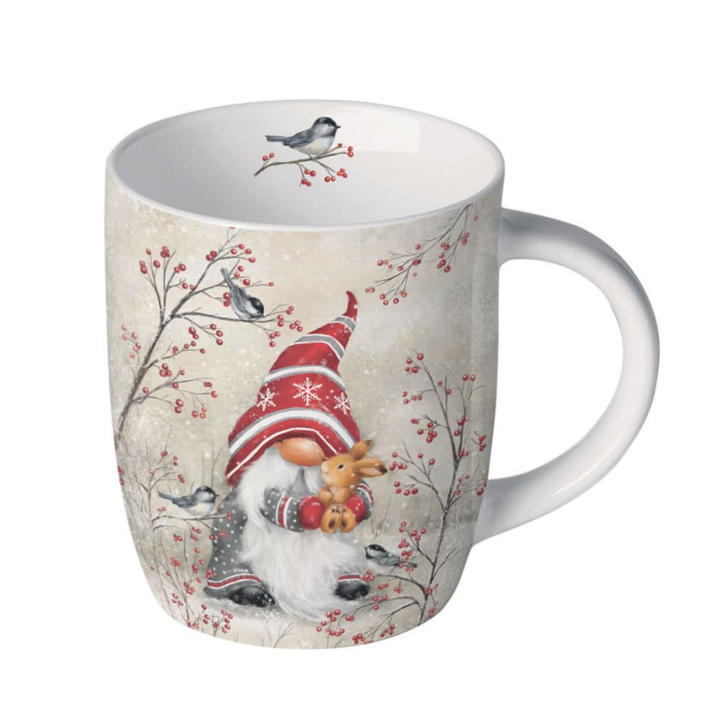 Petit mug en porcelaine fine 0,2 l lutin dhiver
