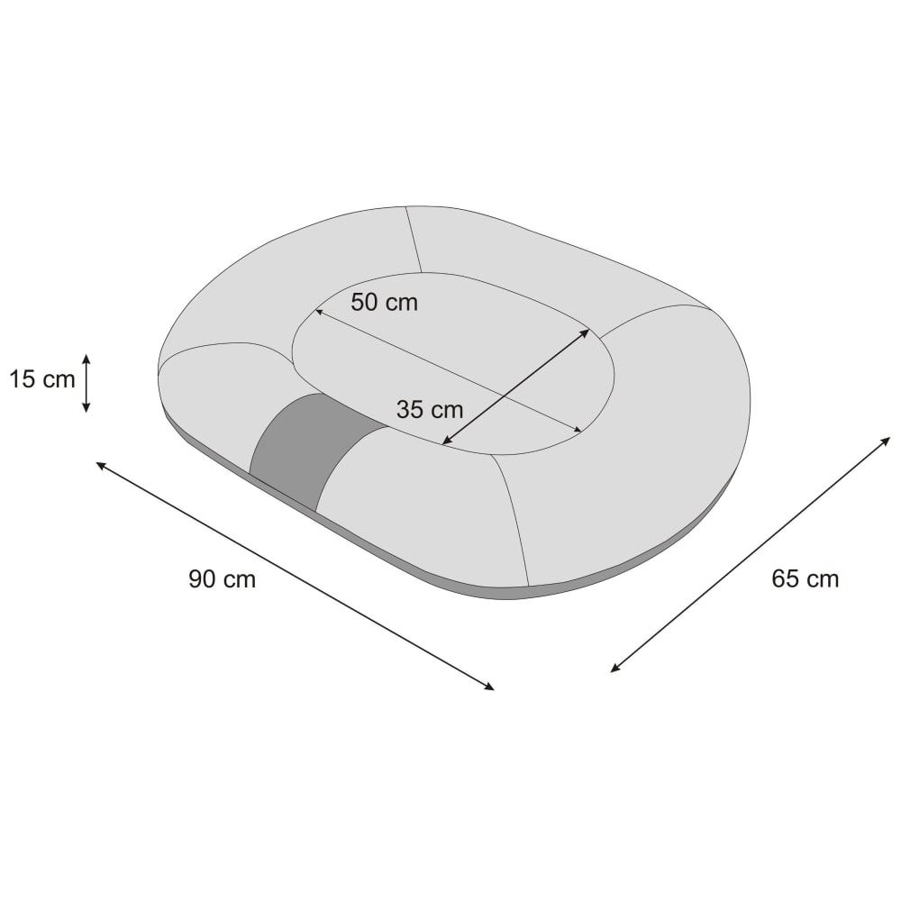 Hundebett oval L Premium Komfort gepolstert Design Luxus Innen -