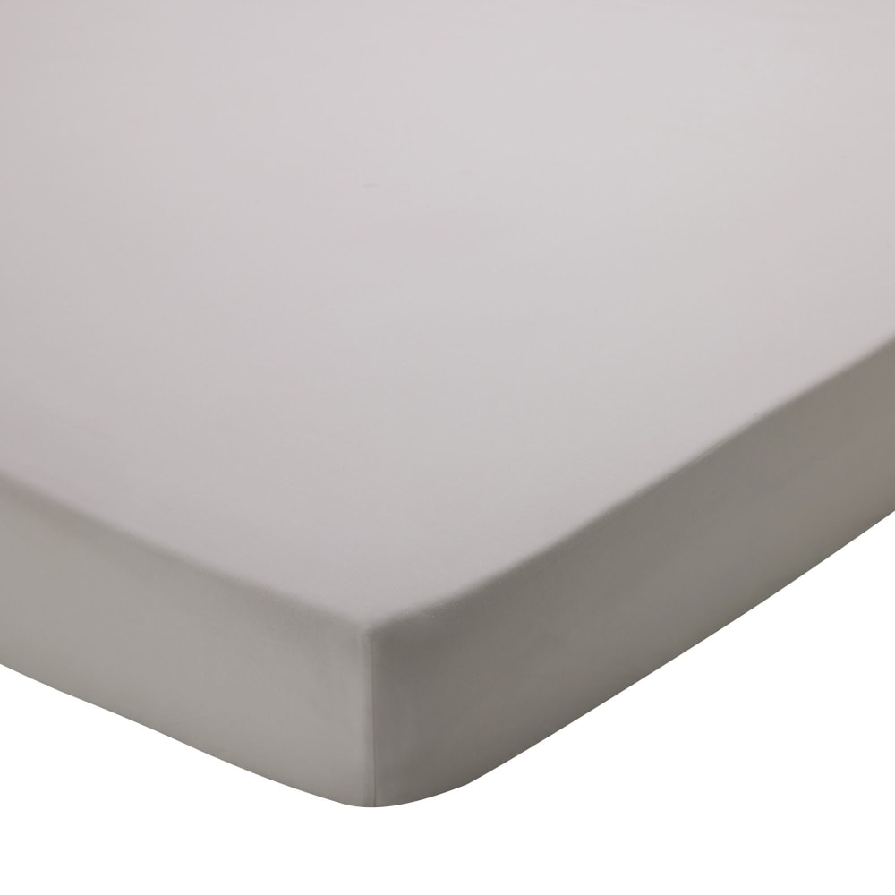 Drap-housse en coton vert kaki 140x190x28cm