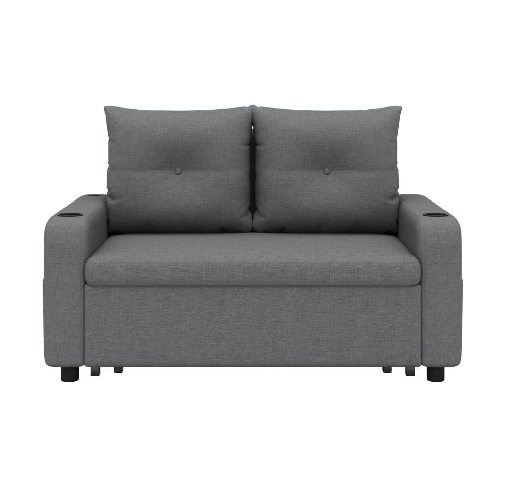 Canapé en lin gris avec usb 131x81x94 cm