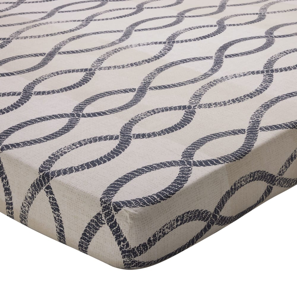 Drap-housse en coton beige 160x200x28cm