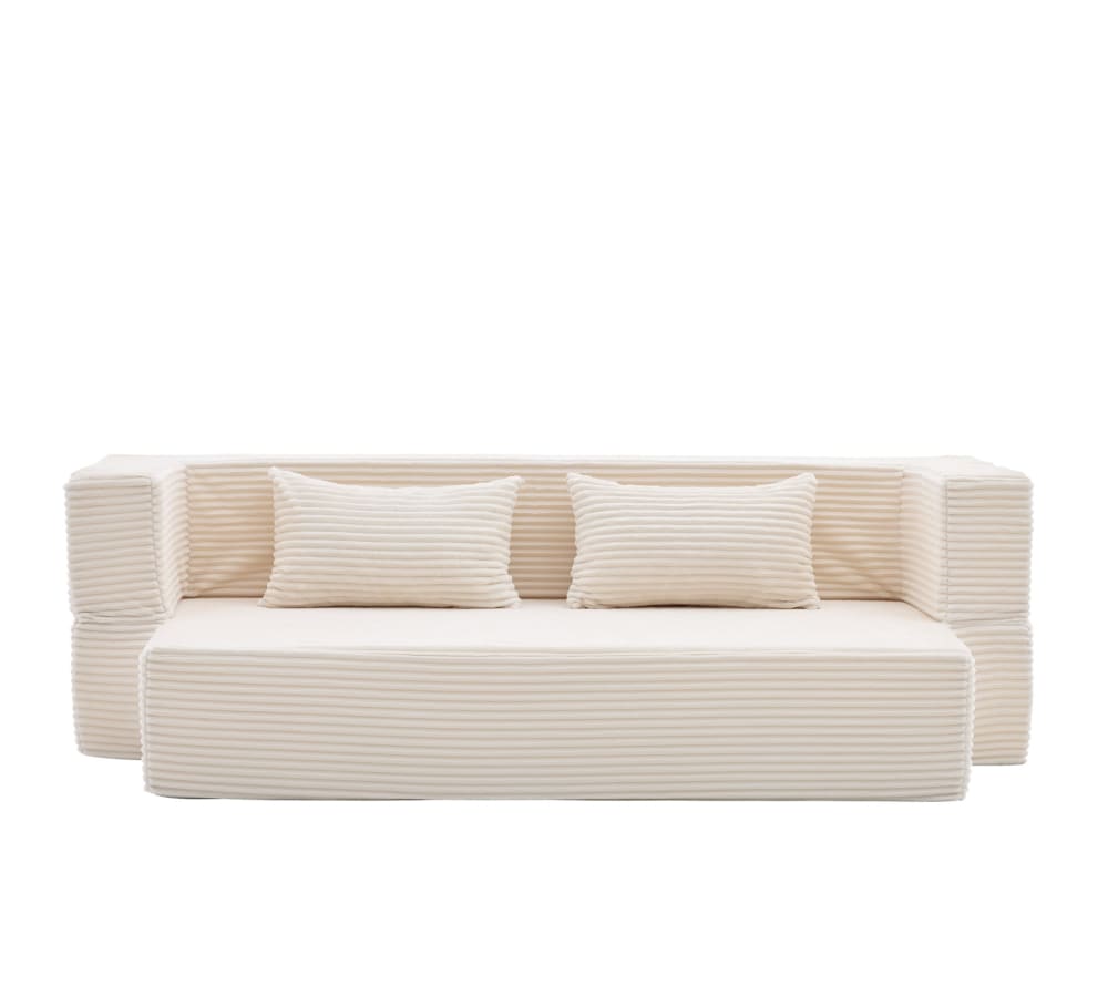 Canapé convertible beige