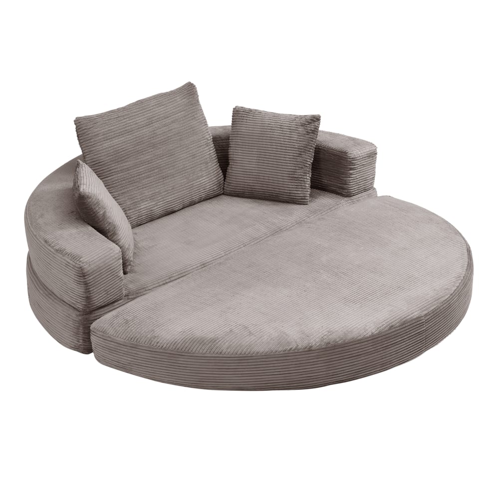 Canapé convertible marron - coussins