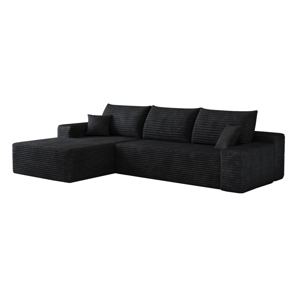 Canapé d'angle modulaire - noir