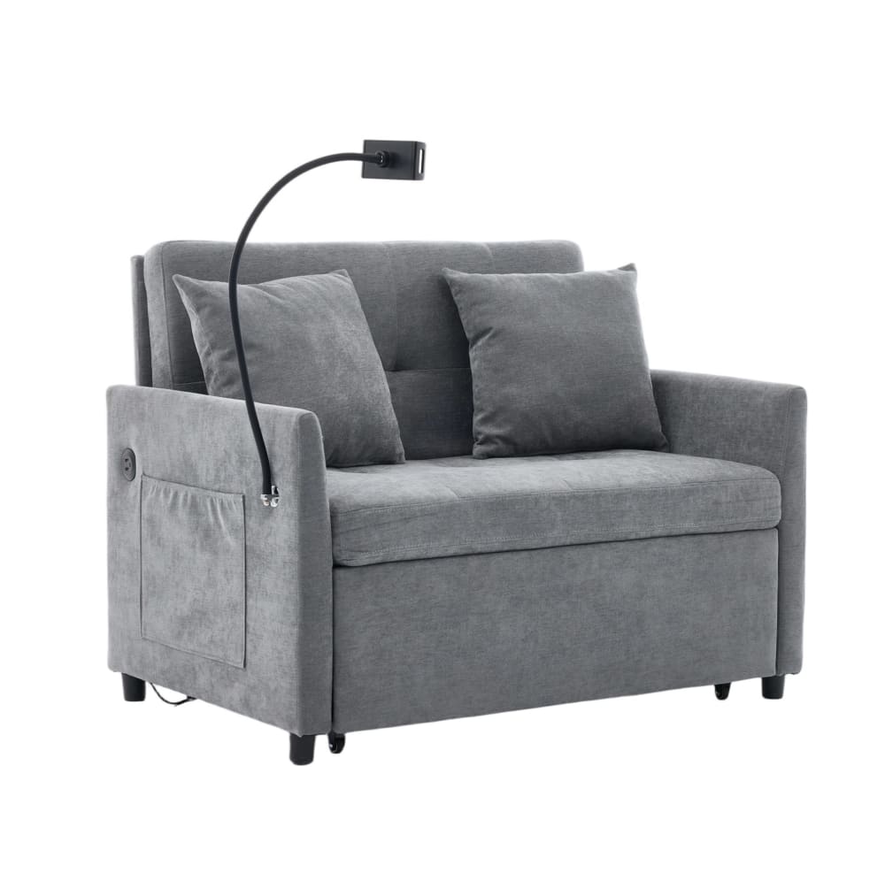 Canapé convertible gris - tablette