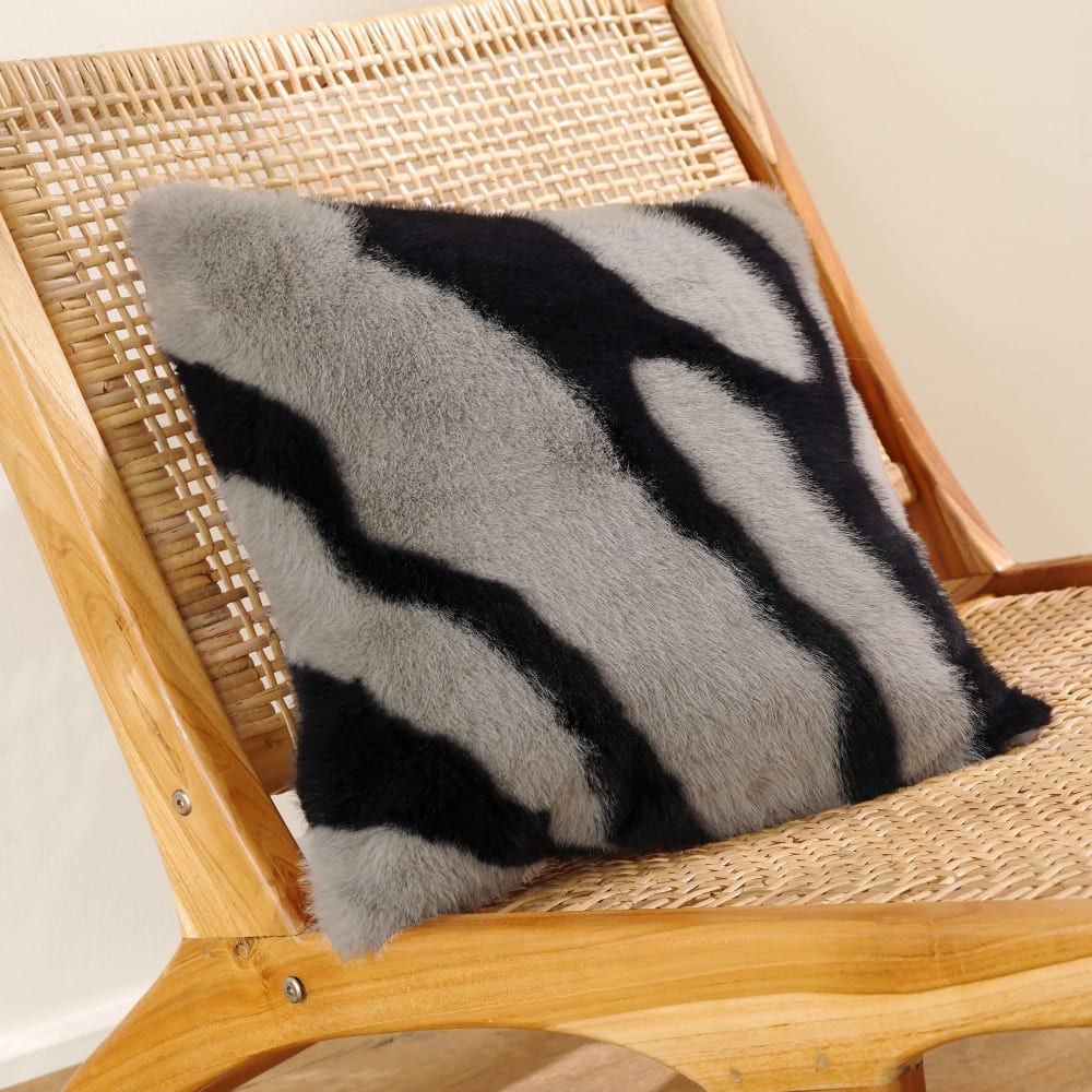 Housse de coussin en polyester noir 40x40cm — vue 4