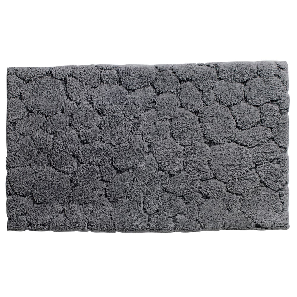 Tapis de bain en coton gris anthracite 50x80cm — vue 4