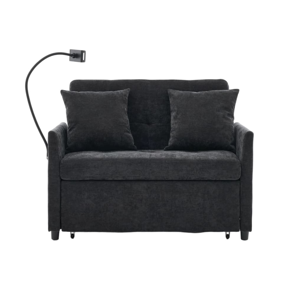 OKWISH Schlafsessel aus Stoff mit USB 109x72x83,5 cm, schwarz - Stoff