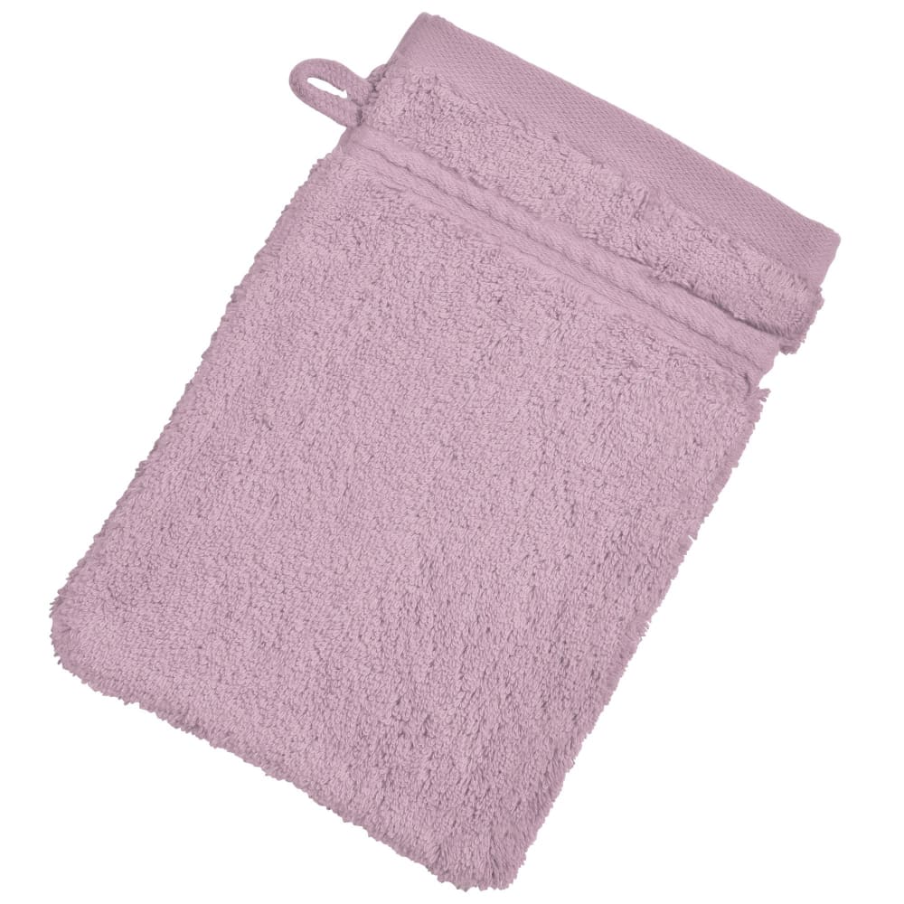 Lot de 2 gant de toilette en coton violet lilas 15x21cm