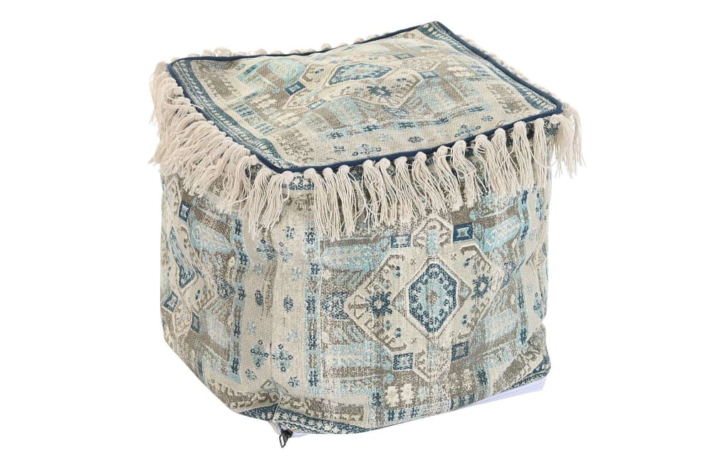 Pouf en coton multicolore 40x40x40 cm