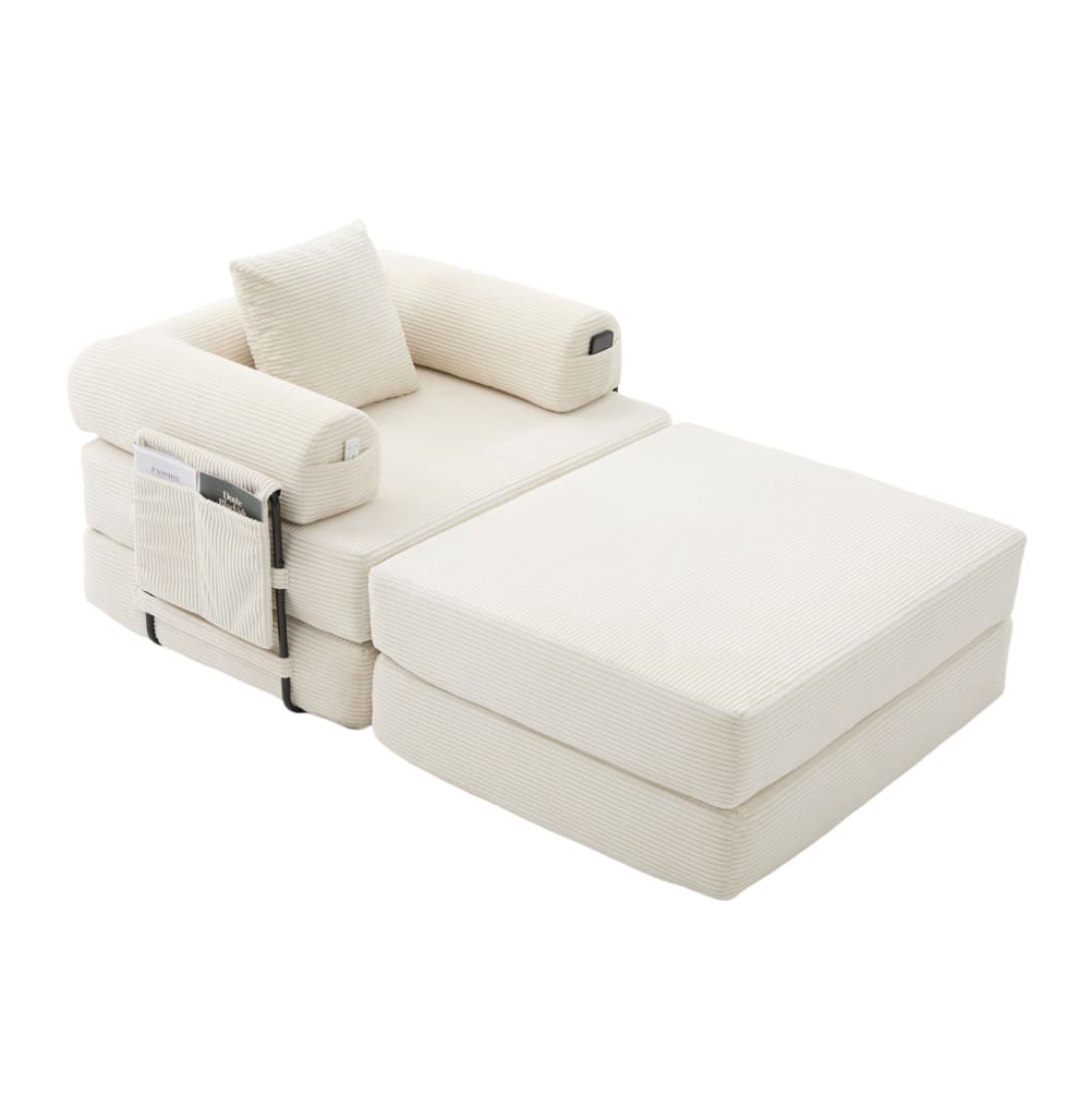 fauteuil en velours côtelé