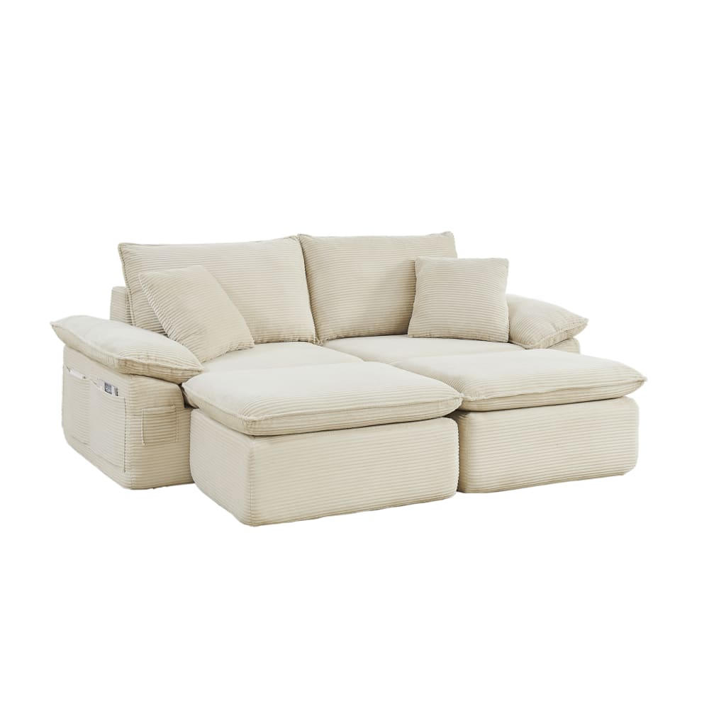 Canapé 2 places beige