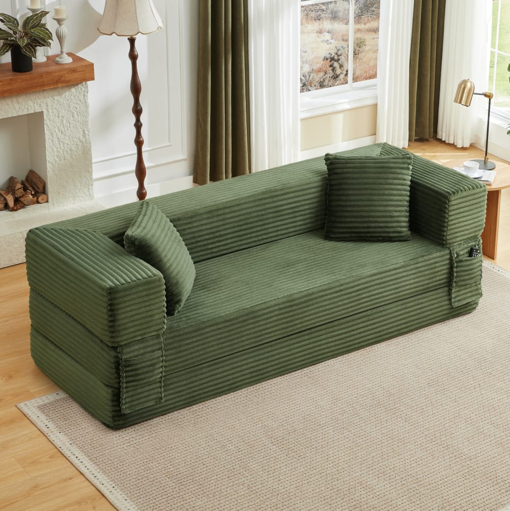Canapé convertible vert