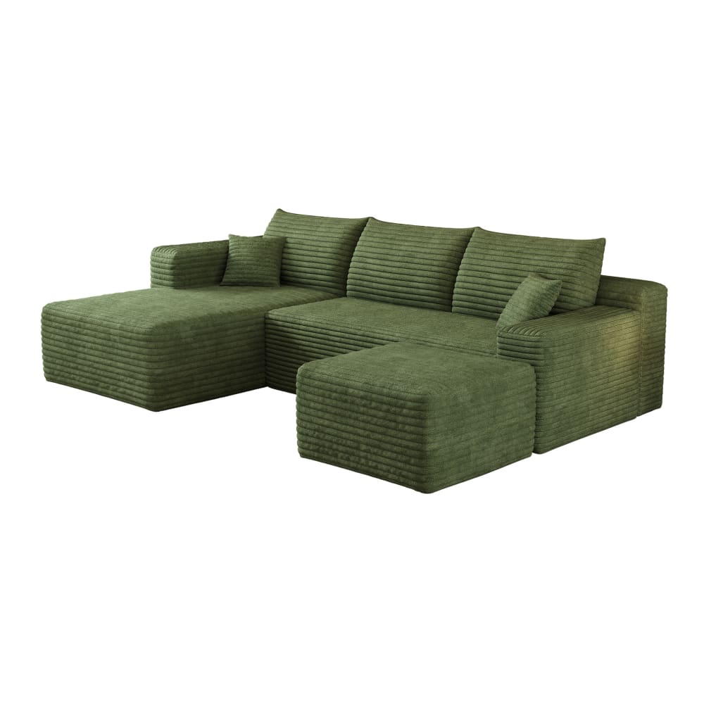 Canapé d'angle vert