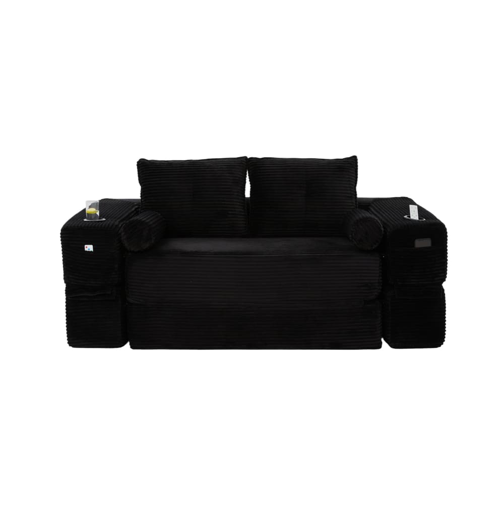 Canapé convertible en - noir