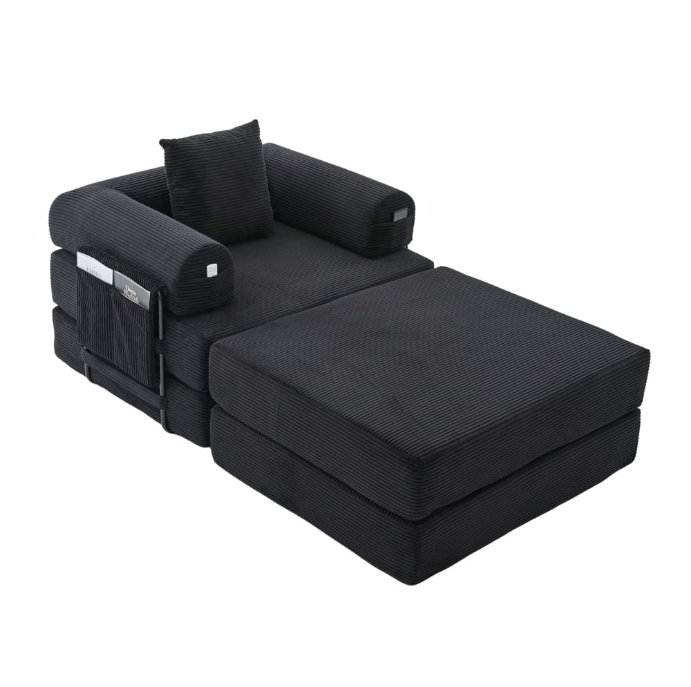 fauteuil en velours côtelé