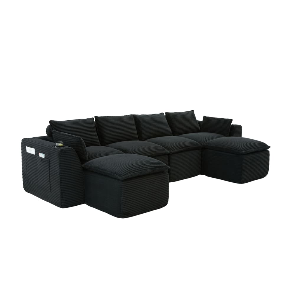 Canapé modulable en - noir