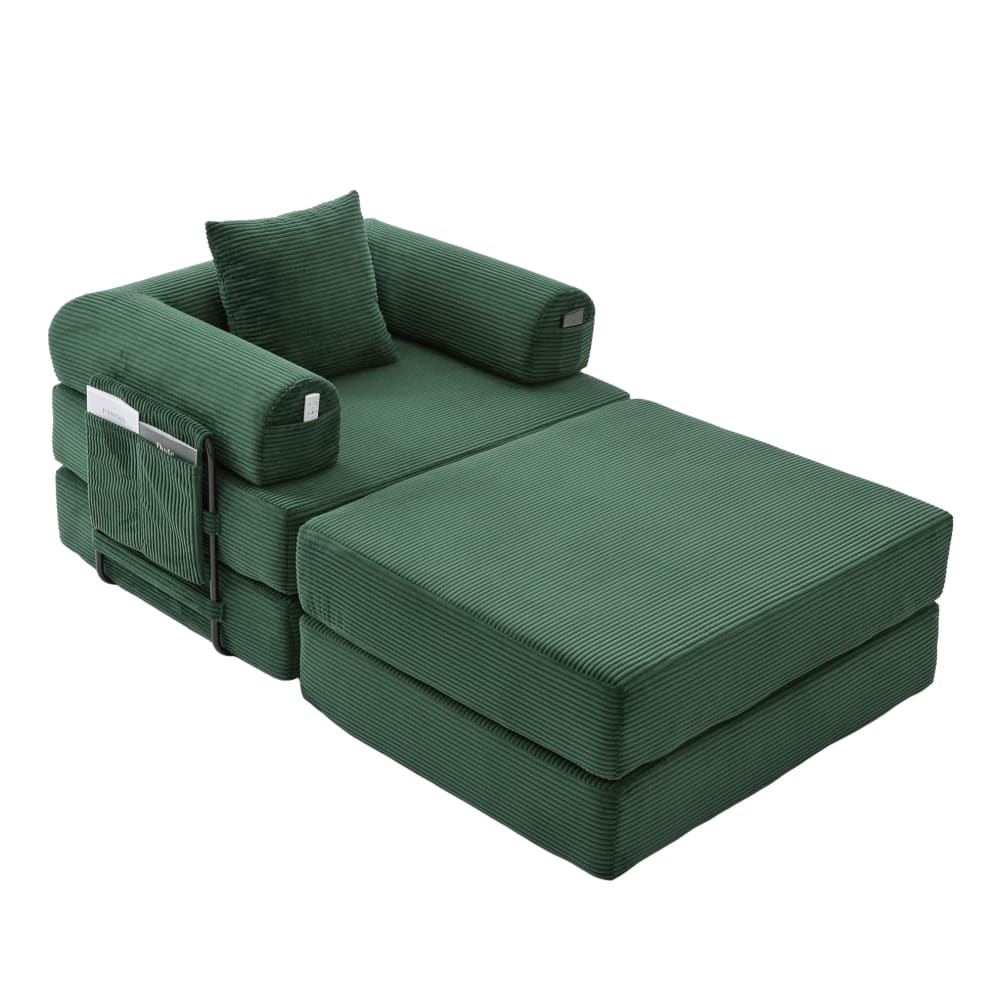 fauteuil en velours côtelé