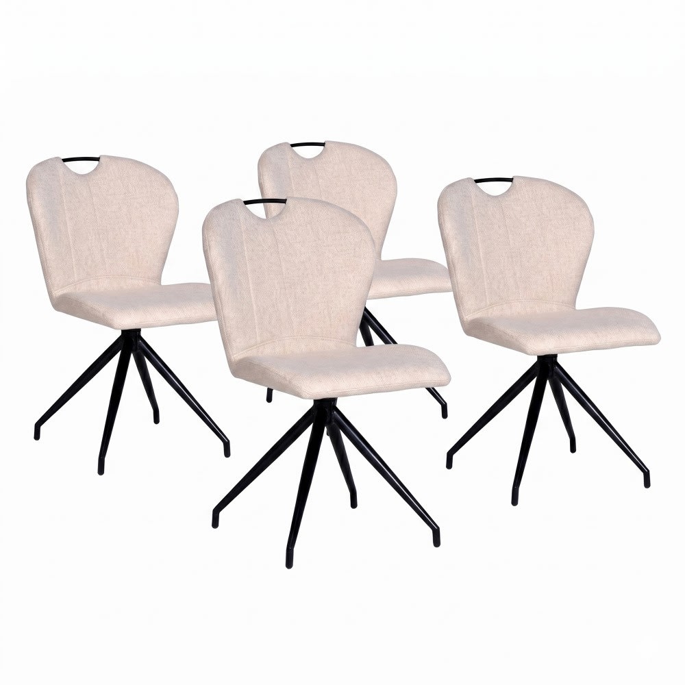 Lot de 4 chaises pivotantes