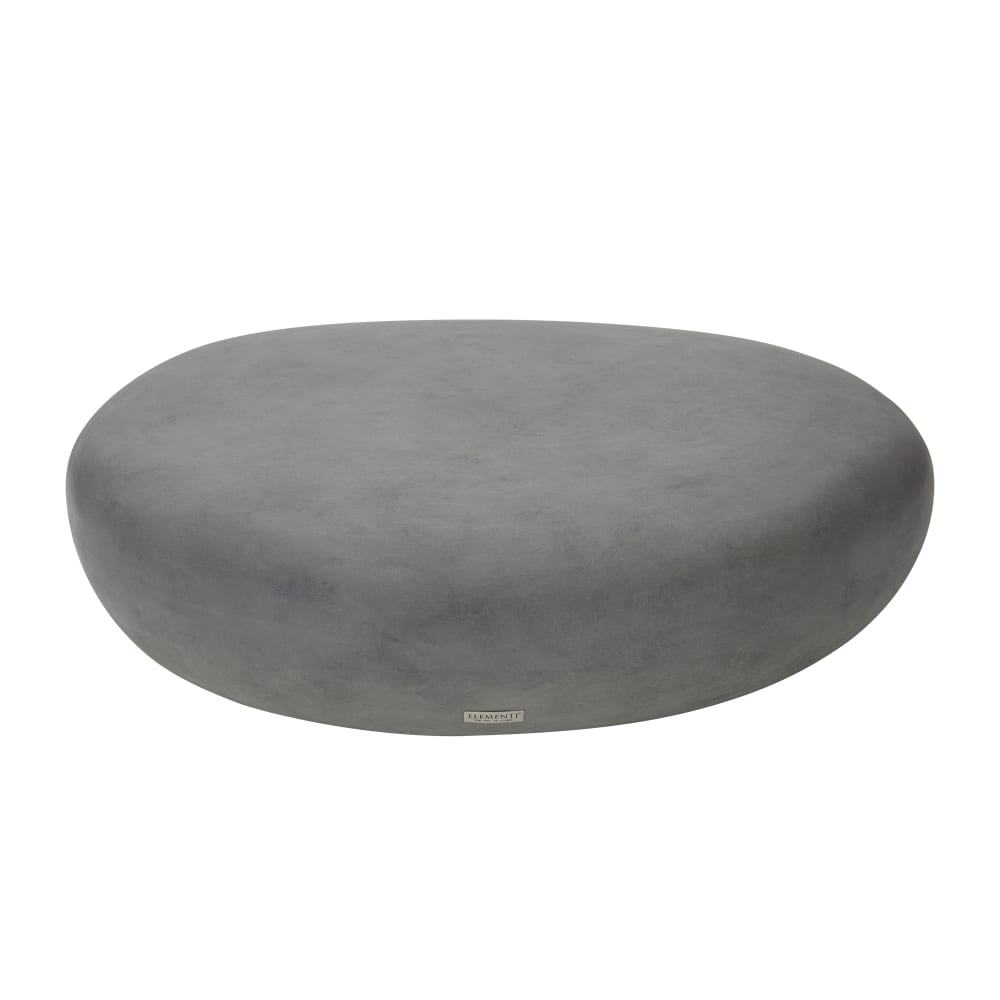 ELEMENTI Couchtisch HAWAII Steinform Groß aus Beton 121 x 90 x 35 cm style modern Grau Beton