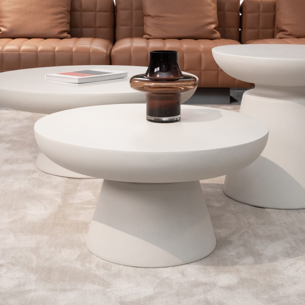 Couchtisch KYLIX Klein aus Beton 66 x 66 x 35.6 cm - Maisons Du