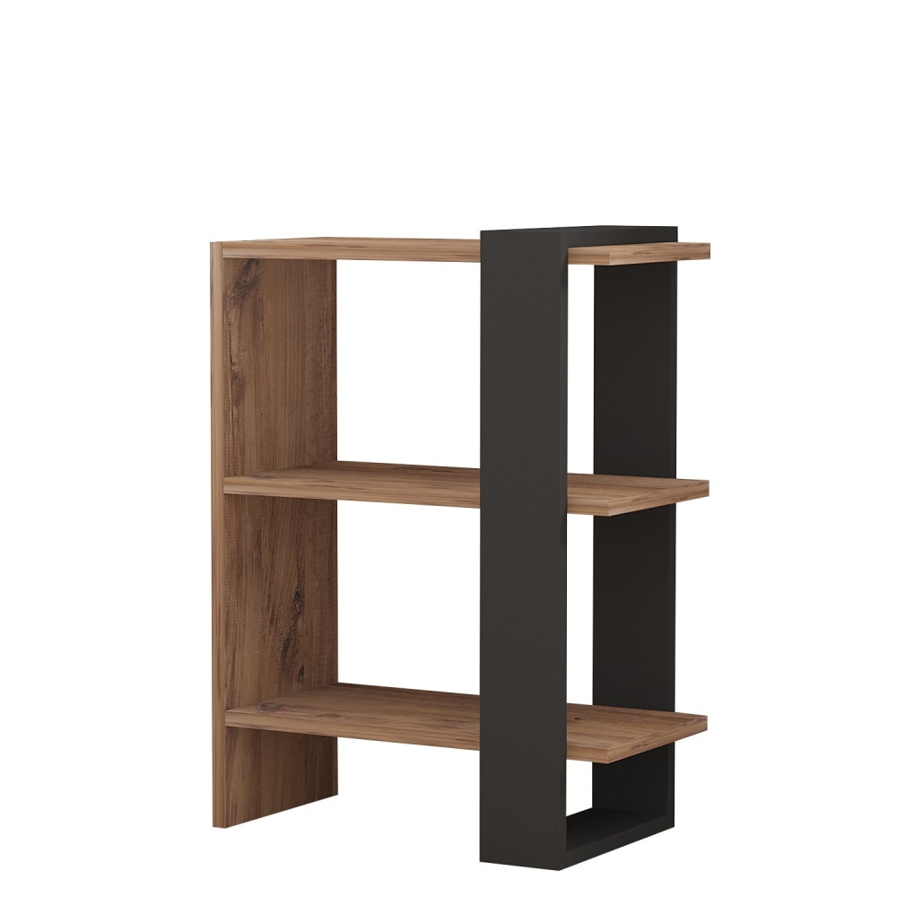 Bibliothèque en bois ''ova'' - 51 x 25 x 70 cm - chêneanthracite