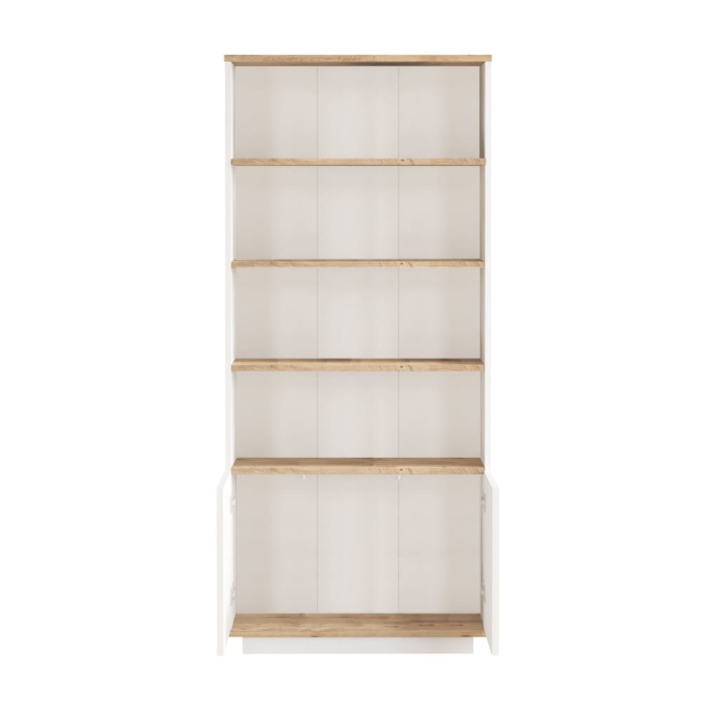 Bibliothèque en bois ''fr16'' - 75 x 26 x 168 cm - pin atlantiqueblanc