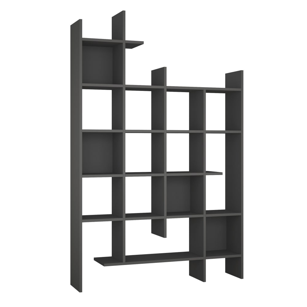 Bibliothèque en bois ''manco'' - 122 x 25 x 188 cm - anthracite Bibliothèque en bois ''manco'' - 122 x 25 x 188 cm - anthracite